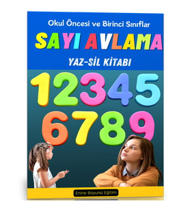 Okul Öncesi ve Birinci Sınıflar Sayı Avlama Kitabı (Yaz-Sil / 1–20)