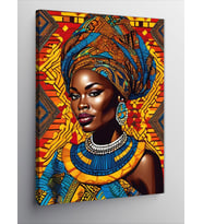 Kanvas Tablo Afrikalı Kadın Ve Desenler