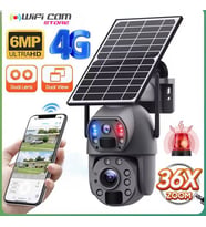 36x Optik Zoom 4G Çift Kameralı Solar Kamera Lazer Kızılötesi
