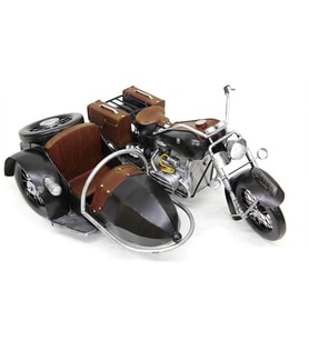 C0374 DEKORATİF METAL SEPETLİ MOTOSİKLET KAHVE