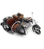 C0374 DEKORATİF METAL SEPETLİ MOTOSİKLET KAHVE