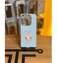 Redmi Note 14 Uyumlu Özel Tasarım Sevimli Figürlü Deri Dokulu Telefon Kılıfı (Açık Mavi)