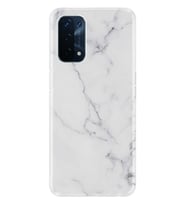 Kılıfland Oppo A74 Kılıf Silikon Resimli Kapak Beyaz Açık Mermem Stok 1293