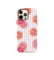 iPhone 12 Pro Max Vorian Çift Katmanlı Kılıf Pink Grapefruit Garden