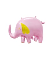 Pembe Fil Folyo Balon Gold Detaylı Fil Balon 60x84cm