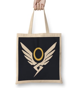 Mercy Special Logo Overwatch Bez Çanta Uzun Saplı