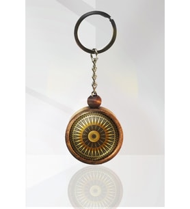 Arabesk Motif Ahşap Anahtarlık Tek Ebat N11.16903