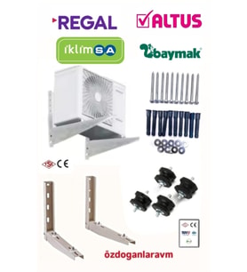 Altus Regal İklimsa Baymak  12000 Btu 18000 Btu Dış Ünite Konsol Klima 50 Cm Ayak +Titreşim Takozu +Vida Dubel