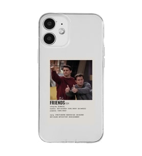 Iphone 12 Uyumlu Friends Tasarımlı Şeffaf Telefon Kılıfı