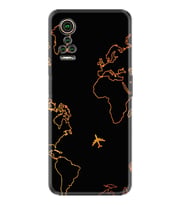 General Mobile GM 21 Pro GM 22 Pro Plus Kılıf Desemli Silikon Harita ve Uçak 1777