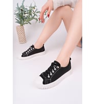Mavi Kadın Sneaker Günlük Ayakkabı (Siyah)