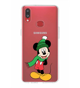 Samsung Galaxy A10s  Kapak Mickey Mouse Tasarımlı Şeffaf Silikon Kılıf