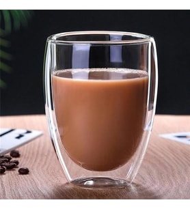 Perotti Çift Cidarlı Cam Bardak Kupa 300 ml 12458