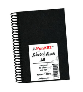 Ponart Skecth Book 100 gr A5 50 Yaprak (Yandan Spiralli) 