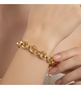 XUPING JEWELRY 14 Ayar Altın Kaplama, Halkalı Bileklik
