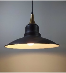 RRİOLİGHT RETRO BRONZ ASKILI TEKLİ METAL SARKIT ÇAP: 30CM (Siyah)