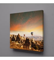 UÇAN BALONLAR TEMALI KANVAS TABLO 40x40cm (Karışık)