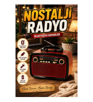 Nostalji Radyo Bluetooth Hoparlör USB SD Kart Girişli LED Fener Işıklı Taşınabilir Bataryalı Hoparlö