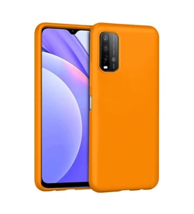 Xiaomi Redmi 9t Kılıf Nano İçi Kadife Silikon - Turuncu