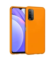 Xiaomi Redmi 9t Kılıf Nano İçi Kadife Silikon - Turuncu