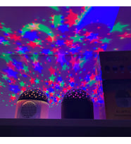 Led Sihirli Disko Topu-Star Master Yıldızlı-Aylı Gece Lambası-Bluetooth Hoparlör