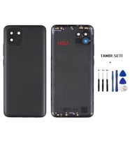Samsung Galaxy A03 - SM-A035 FULL Kasa Arka Kapak Takım SİYAH - TAMİR SETİ