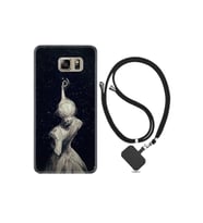 Samsung Galaxy Note 5 Kılıf Desenli Silikon Boyun Askılı Star Woman 1332