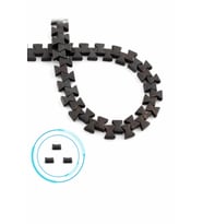Hematit Doğal Taş Mat Siyah 8x1mm Dizi [AA]