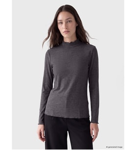 LCW Modest Antrasit Dik Yaka Kadın Body