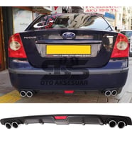 Ford Focus 2 Sedan Difüzör Arka Tampon Eki 4 Egzoz Çıkışlı Siyah