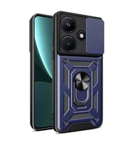 Coverzone Infinix Hot 30i ?le Uyumlu PhoenixShield Kamera Korumal? Kapak Tam Koruma Manyetik Vega Kapak Lacivert