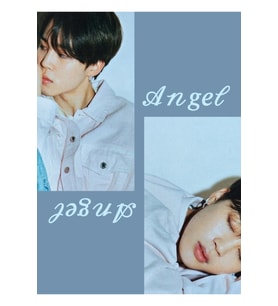 Jimin Melek Mavi Estetik Tablo Ahşap Poster Dekoratif Kod1851