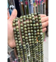 Yeşim Taşı Küre Kesim 10mm Doğal Taş Dizi [AB]