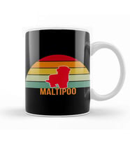 Maltipoo Mom Maltipoo Vintage Silhouette Kupa Bardak Porselen