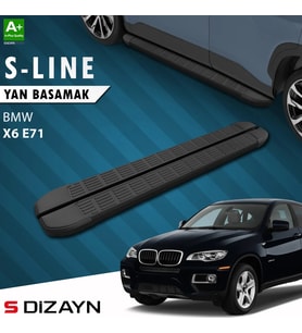 S-Dizayn Bmw X6 E71 S-Line Siyah Yan Basamak 193 Cm 2008-2014 A+ Kalite