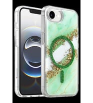 Onegif iPhone 17E Lotus Simli Magsafe Kapak - Yeşil