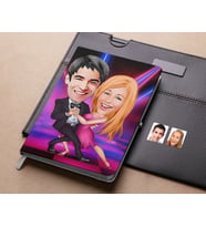 Bk Gift Kişiye Özel Sevgililer Karikatürlü Beyaz Defter-13 , Arkadaşa Hediye , Sevgiliye Hediye