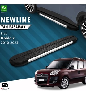 S-Dizayn Fiat Doblo 2 Uzun Şase NewLine Krom Yan Basamak 223 Cm 2010-2023 A+ Kalite