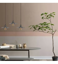 RİOLİGHT RETRO1,VİNTAGE1,RUSTİK GRİ,GÜMÜŞ FIRÇALI PATİNALI 3XE7 METAL MASA ÜSTÜ SARKIT AVİZE EN:60CM