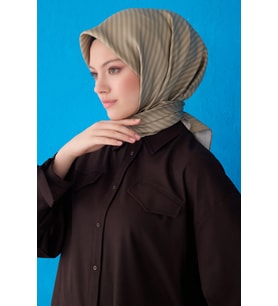 Saf İpek Eşarp 4115D02( Sura İpek) -0288 (Yeşil)