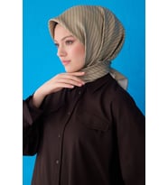 Saf İpek Eşarp 4115D02( Sura İpek) -0288 (Yeşil)