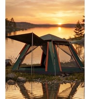 4 5 Kişilik Kamp Çadırı Güneşlikli Suya Dayanıklı Geniş Hacimli Outdoor
