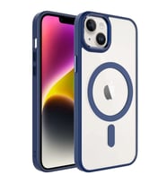 Apple iPhone 14 Plus Kılıf Wireless Şarj Özellikli Zore Krom M-safe Silikon Kapak