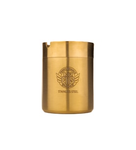 Şık Çelik Küllük, Gold Detaylı, Dayanıklı ve Estetik Tasarım
