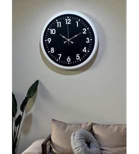 River World Duvar Saati 40 cm  Metal White Pure Contrast