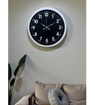 River World Duvar Saati 40 cm  Metal White Pure Contrast