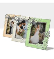 Kelebek ve Çiçek Detaylı Modern Fotoğraflı Çerçeve (10x15)