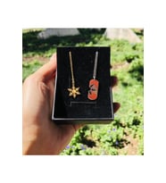 Kar Tanesi Model Gümüş Çift Kolye