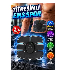 2025 Titreşimli EMS Kas Çalıştırma Cihazı Karın Kol Bacak Spor Aleti – 6 Mod