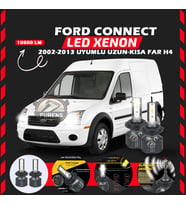 Ford Connect 2002-2013 Uzun - Kısa Far Uyumlu Şimşek Etkili Led Xenon Premium Series H4